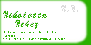 nikoletta nehez business card